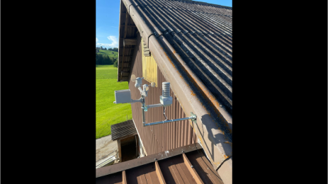Chicken coop and residential building