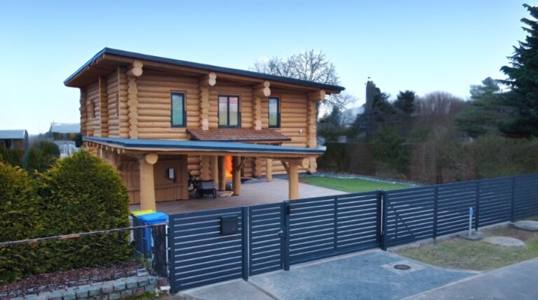 Rustic log cabin
