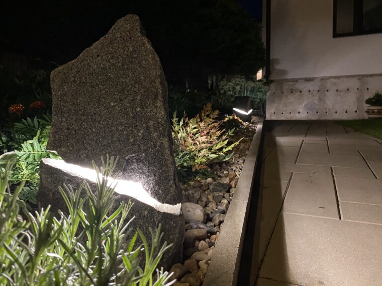Garden lighting and irrigation
